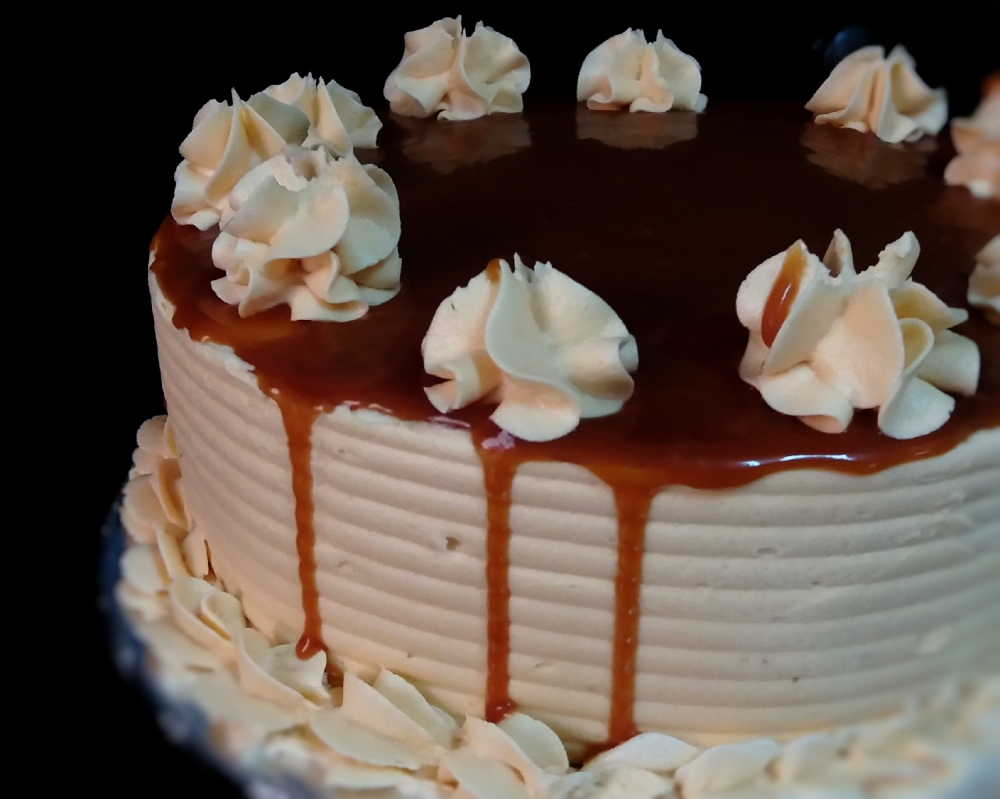 Birthday Cake with Caramel Dripping Pastry Cream 2.jpg
